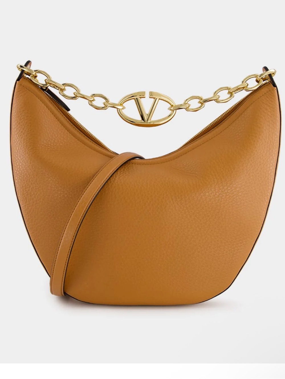 Valentino VLOGO Medium Hobo Leather Bag